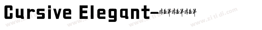 Cursive Elegant字体转换